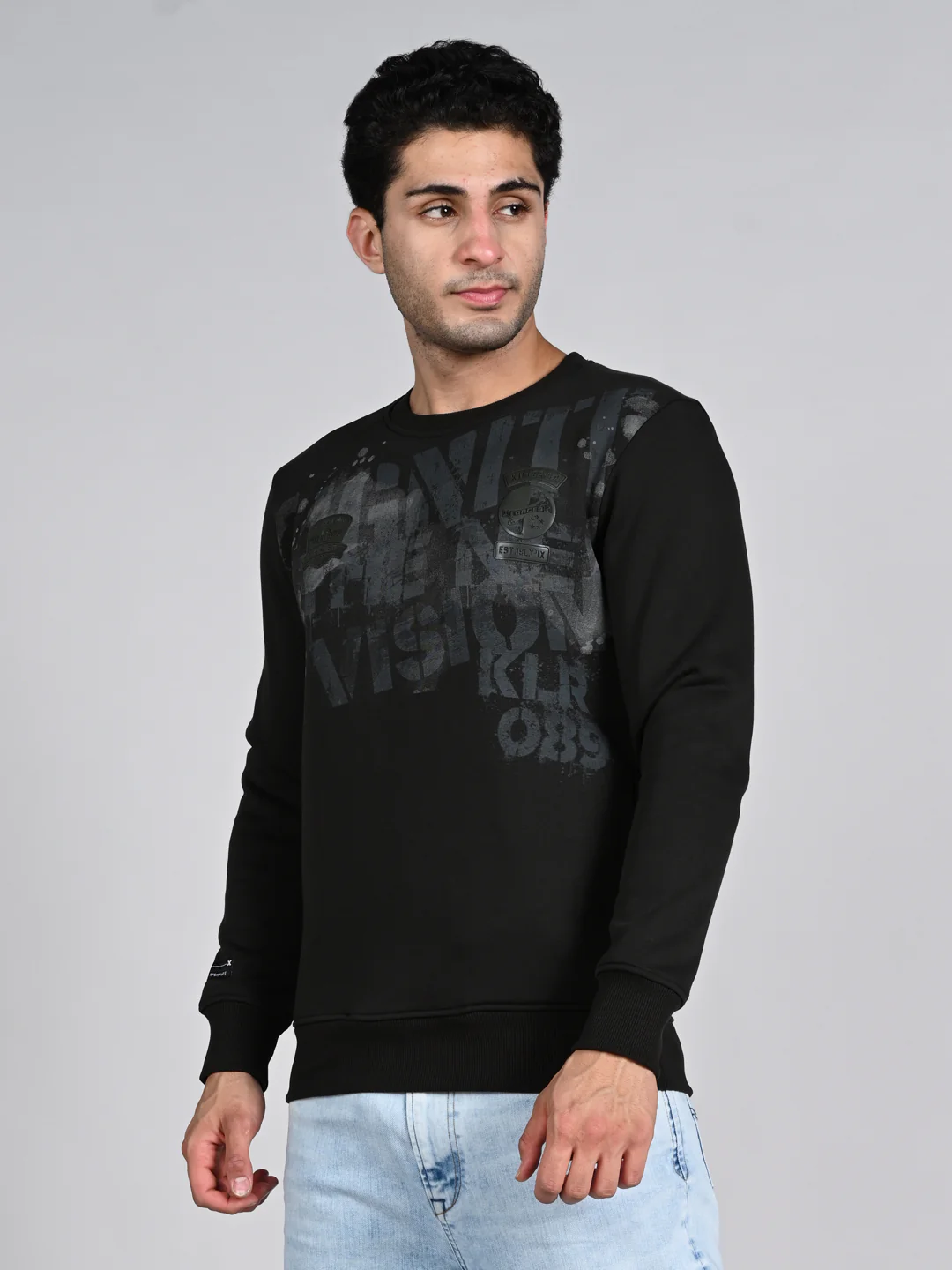 Killer Men Olive Printed Sweat Shirts - Image 6