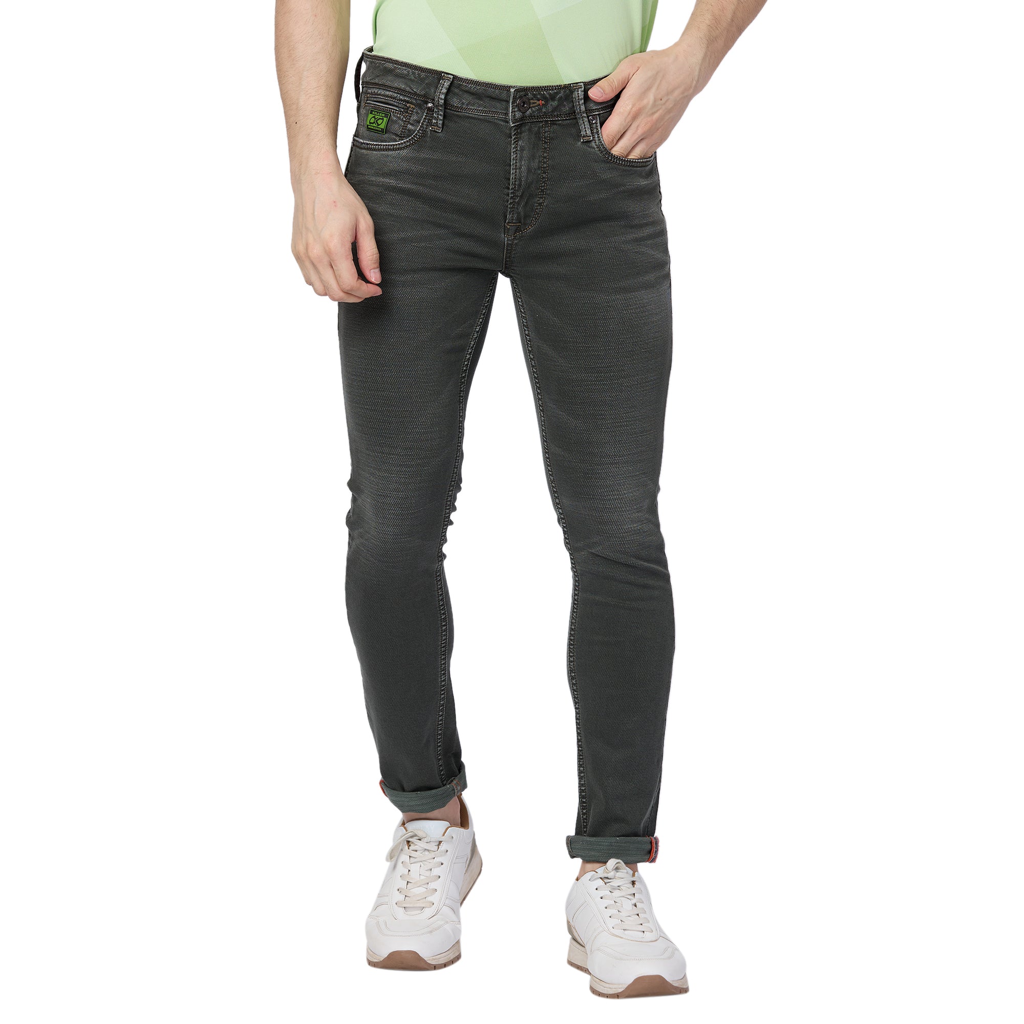 Killer Men Olive Slim Fit Jeans - Image 3