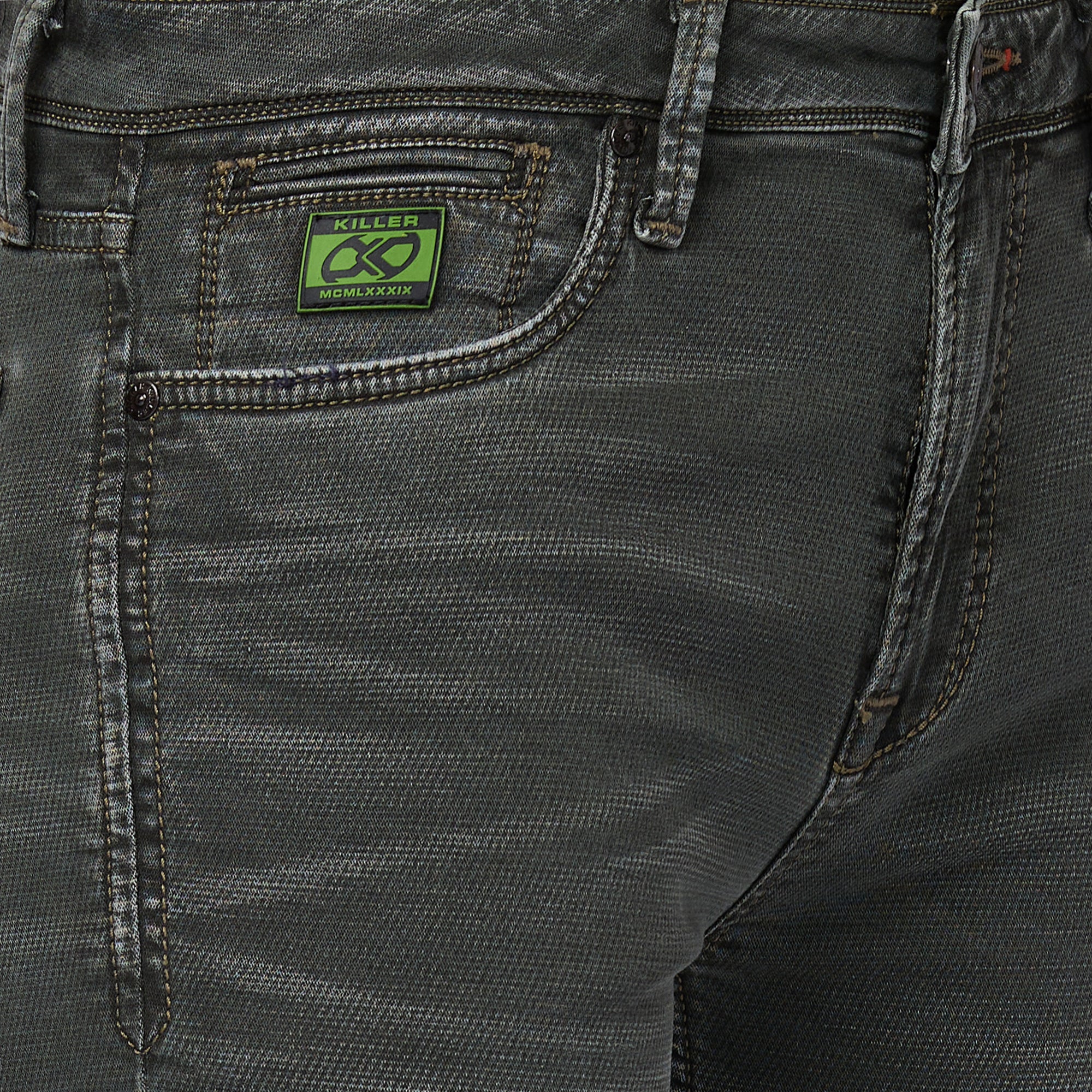 Killer Men Olive Slim Fit Jeans - Image 7