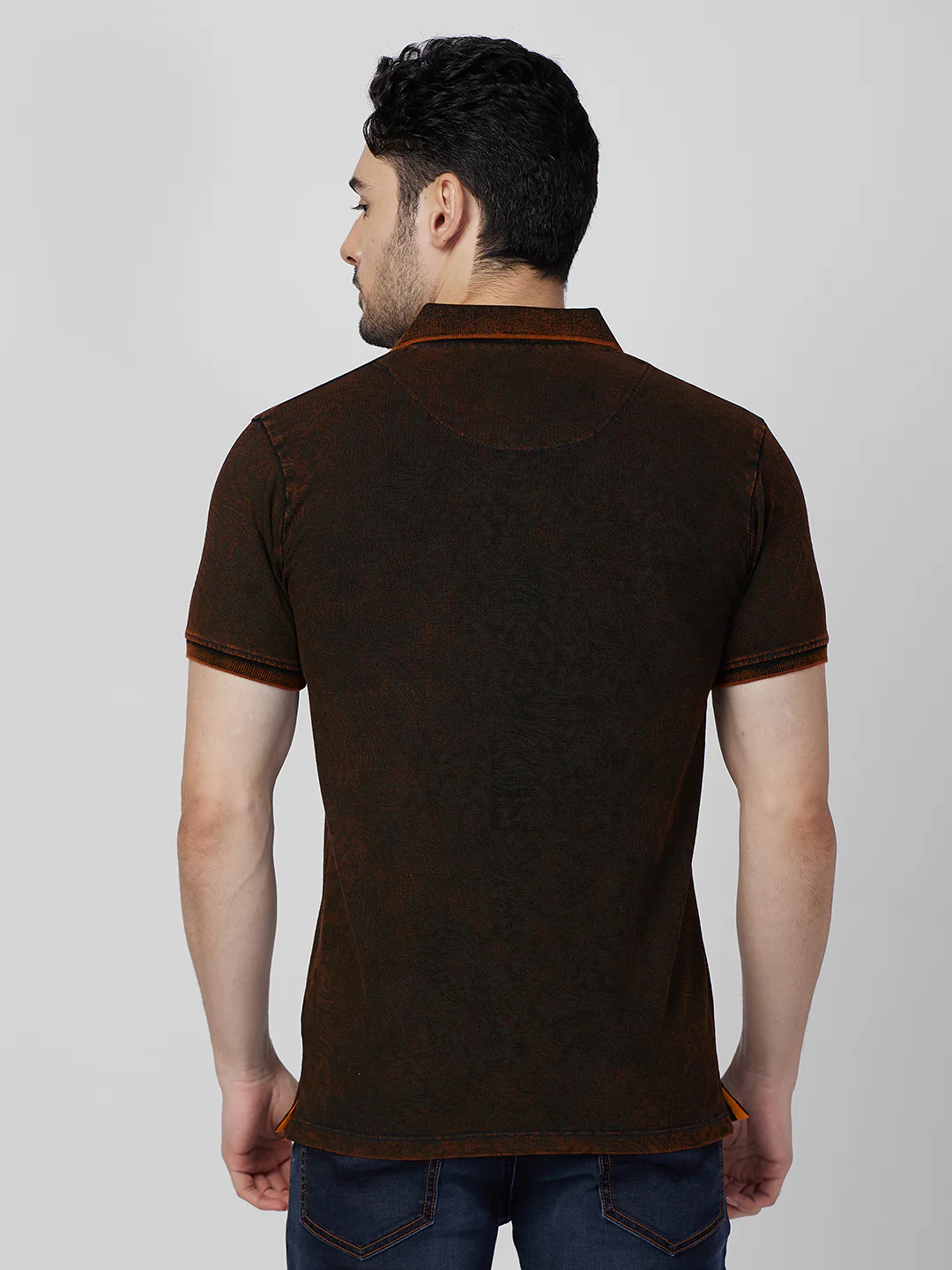 Killer Men Orange Printed Slim Fit T-Shirts - Image 5