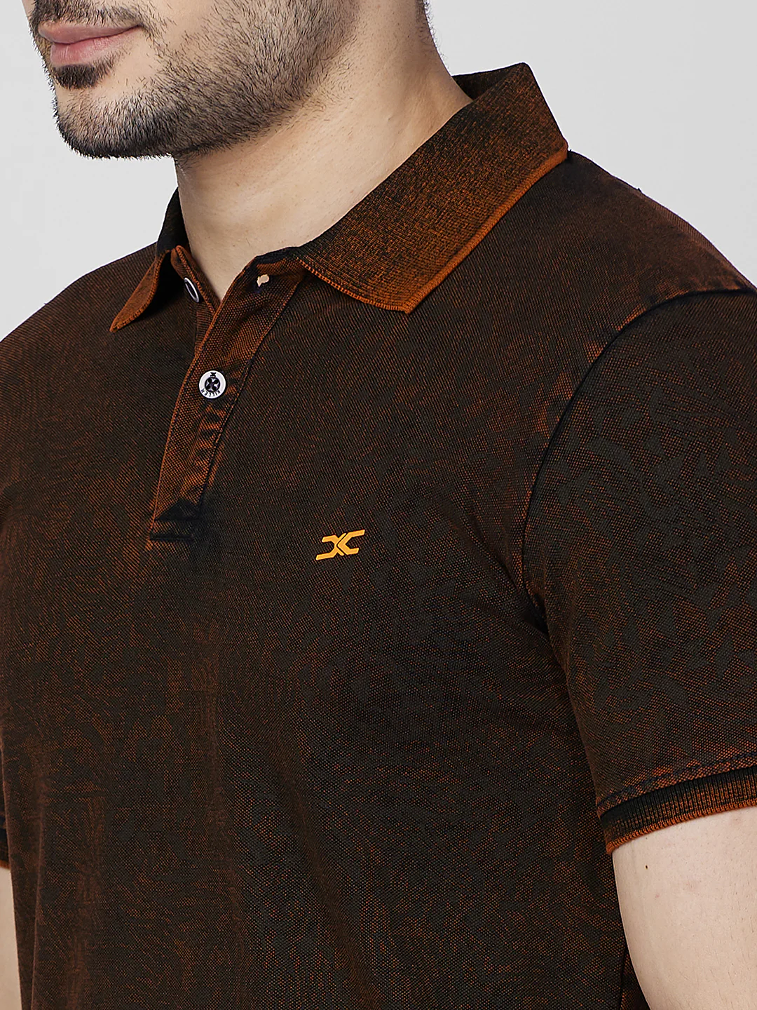 Killer Men Orange Printed Slim Fit T-Shirts - Image 7