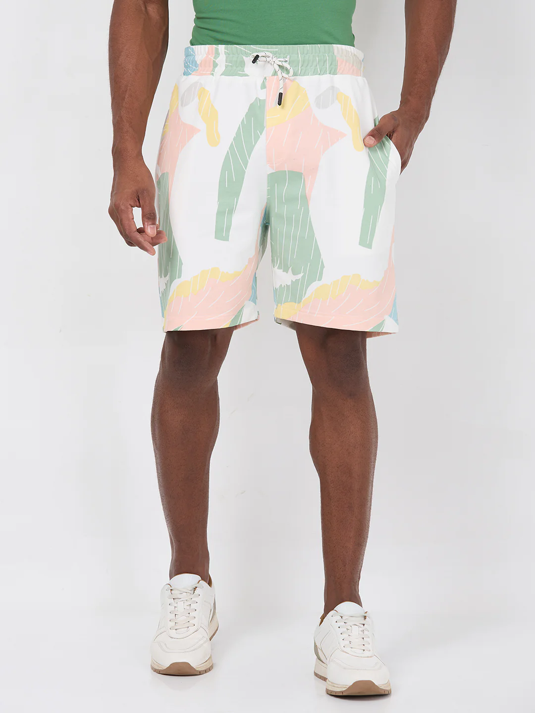 Killer Men Peach Multicolour Shorts - Image 3