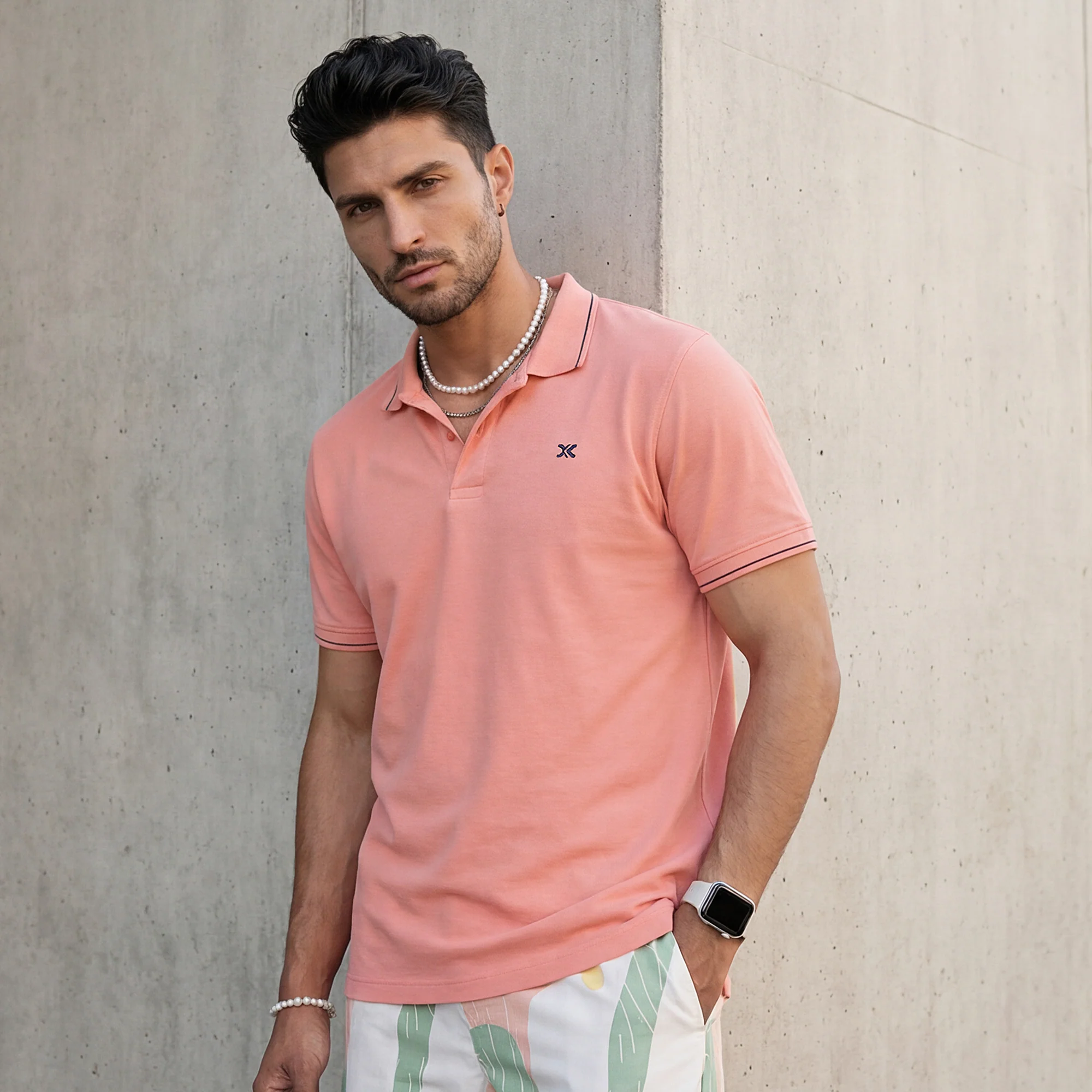 Killer Men Peach Printed Slim Fit T-Shirts - Image 2