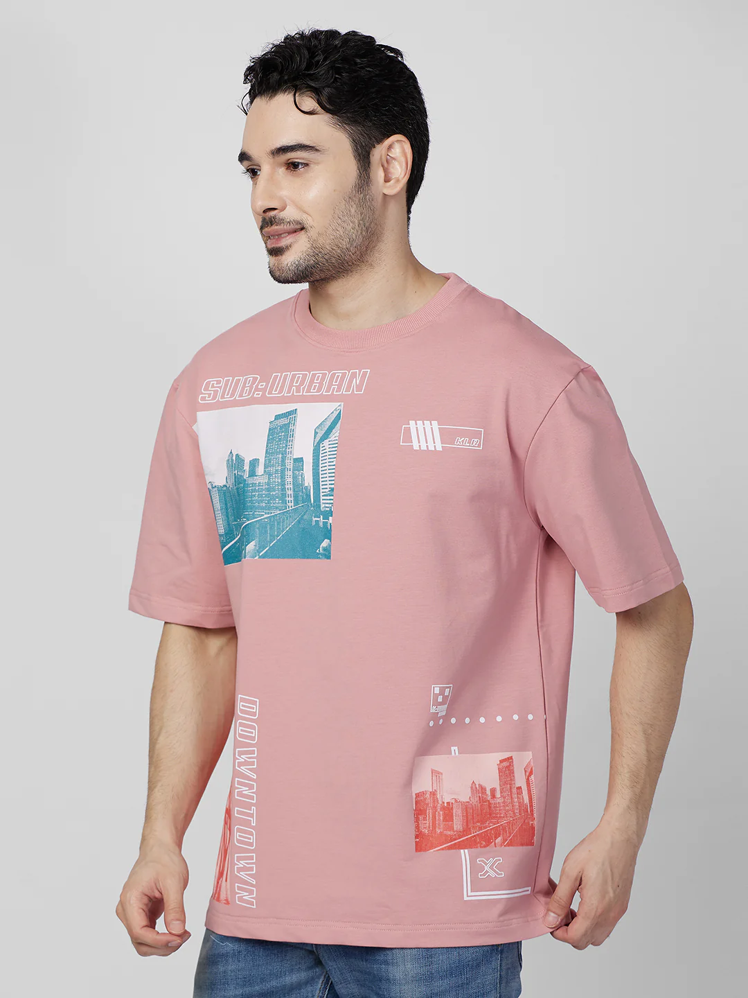 Killer Men Pink Printed Round Neck T-Shirts - Image 6