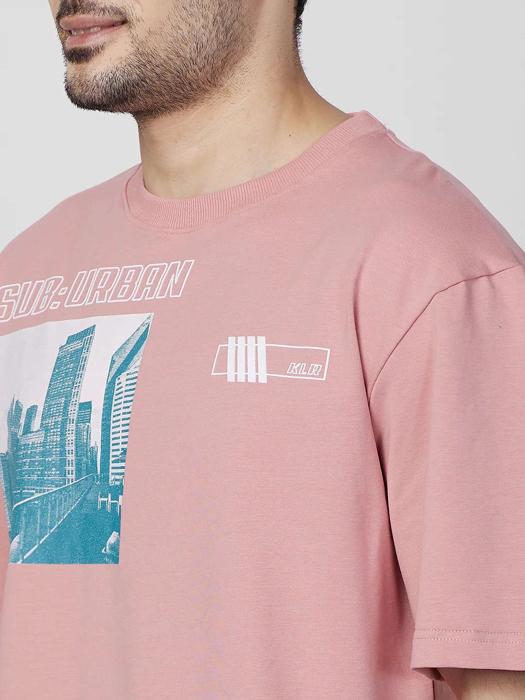 Killer Men Pink Printed Round Neck T-Shirts - Image 7
