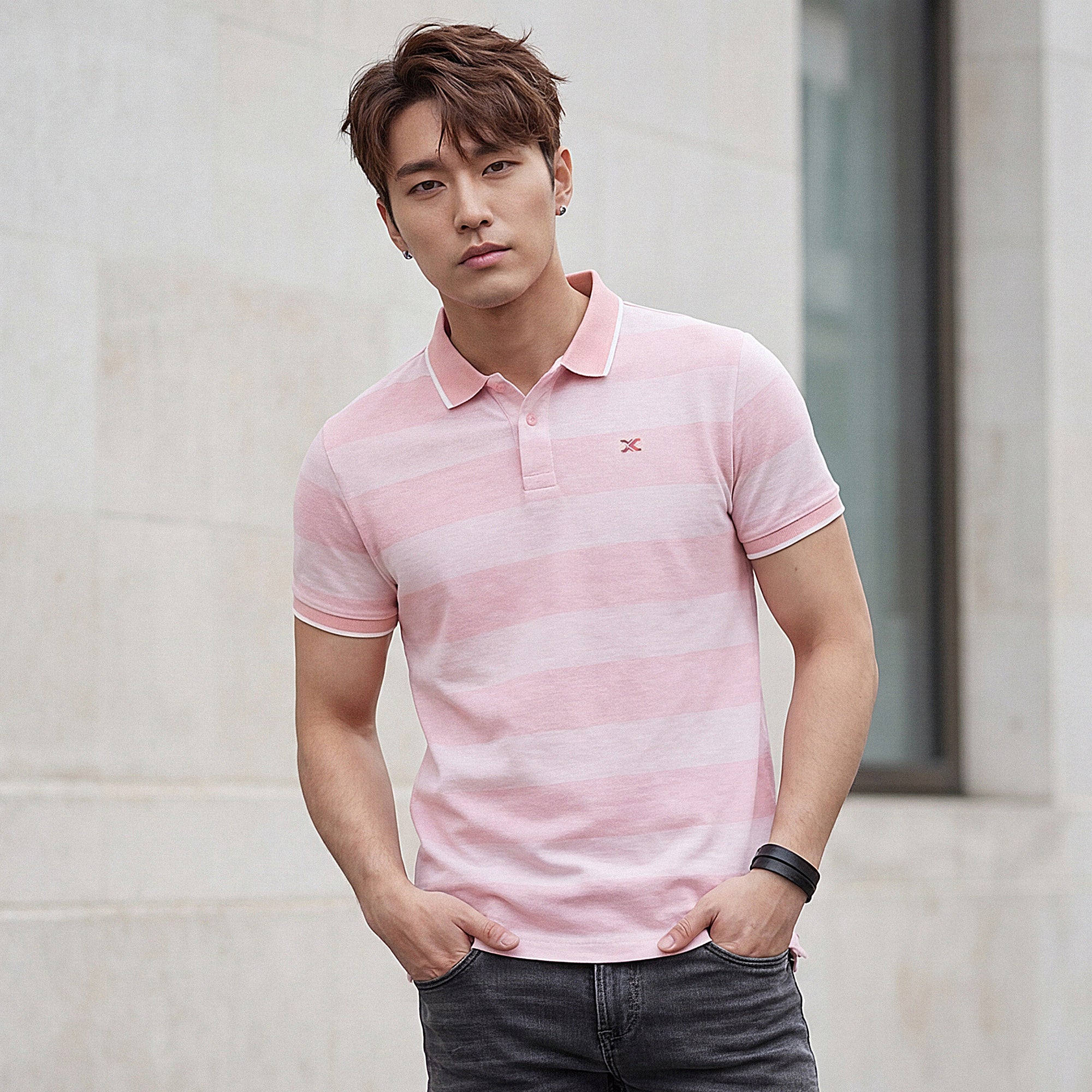 Killer Men Pink Printed Slim Fit T-Shirts - Image 2
