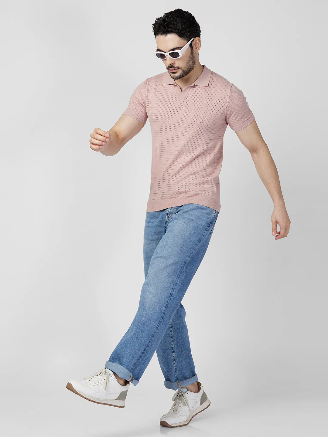 Killer Men Pink Printed Slim Fit T-Shirts - Image 8