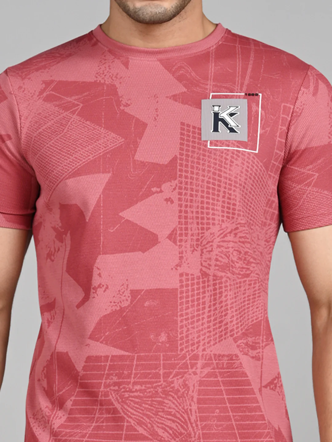 Killer Men Pink Printed Slim Fit T-Shirts - Image 8