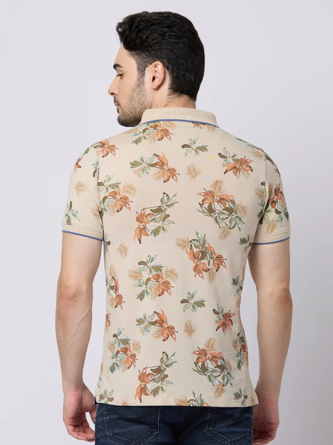 Killer Men Beige Printed Slim Fit T-Shirts - Image 4