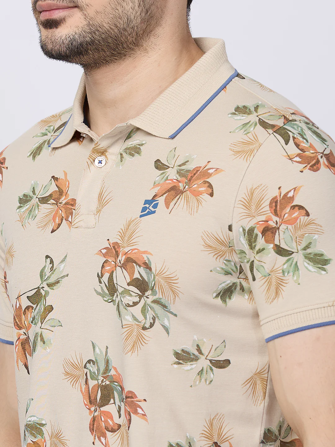 Killer Men Beige Printed Slim Fit T-Shirts - Image 6