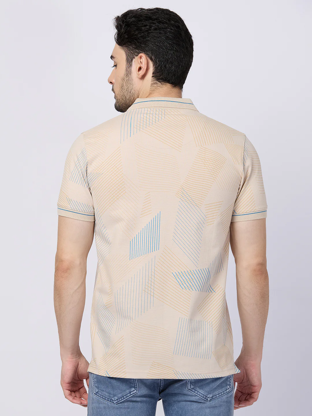 Killer Men Beige Printed Slim Fit T-Shirts - Image 5