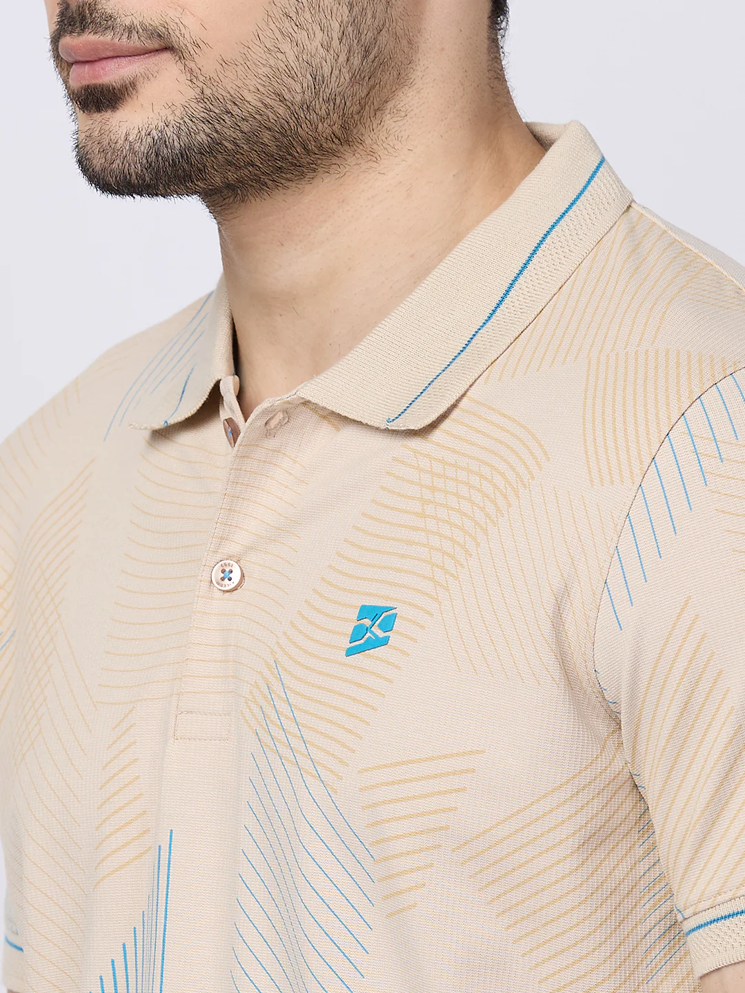 Killer Men Beige Printed Slim Fit T-Shirts - Image 7