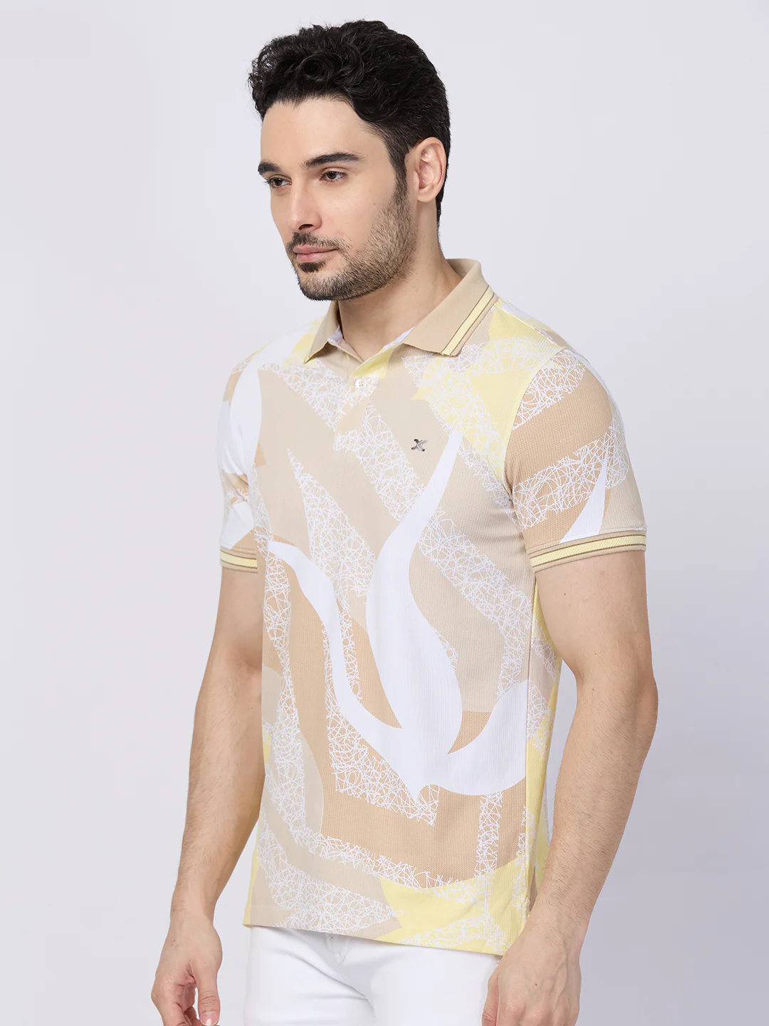 Killer Men Beige Printed Slim Fit T-Shirts - Image 5