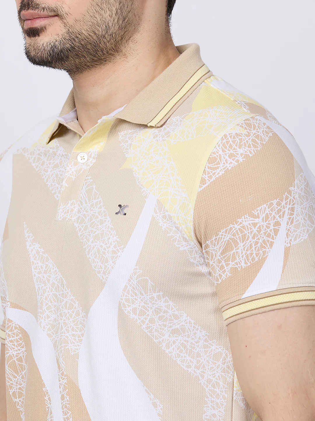 Killer Men Beige Printed Slim Fit T-Shirts - Image 6