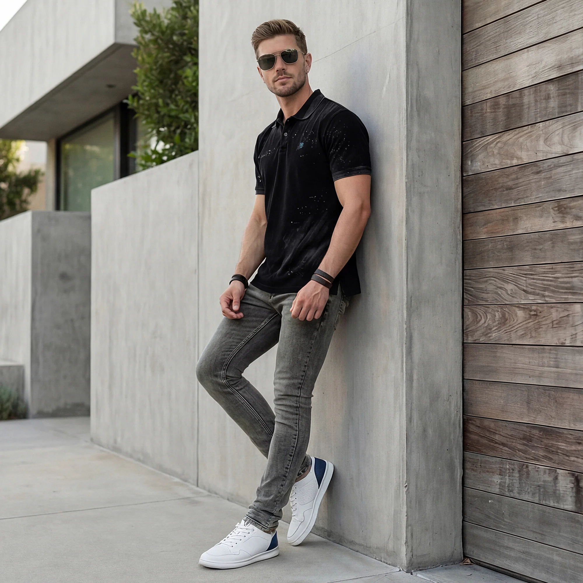 Killer Men Black Printed Slim Fit T-Shirts