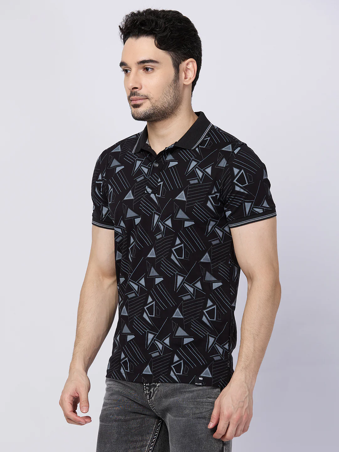 Killer Men Black Printed Slim Fit T-Shirts - Image 6