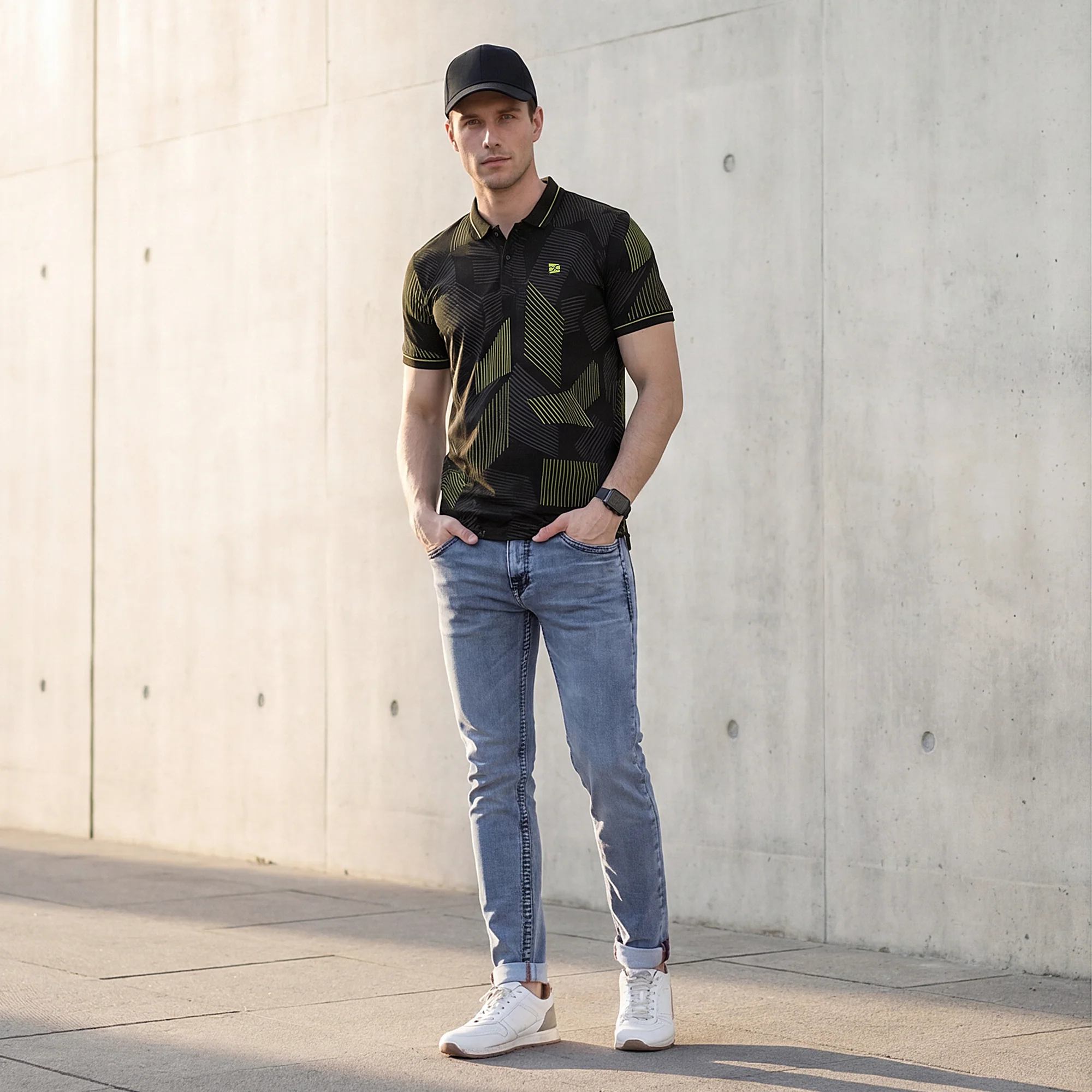 Killer Men Black Printed Slim Fit T-Shirts