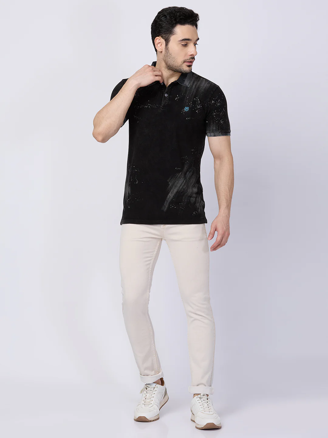 Killer Men Black Printed Slim Fit T-Shirts - Image 4