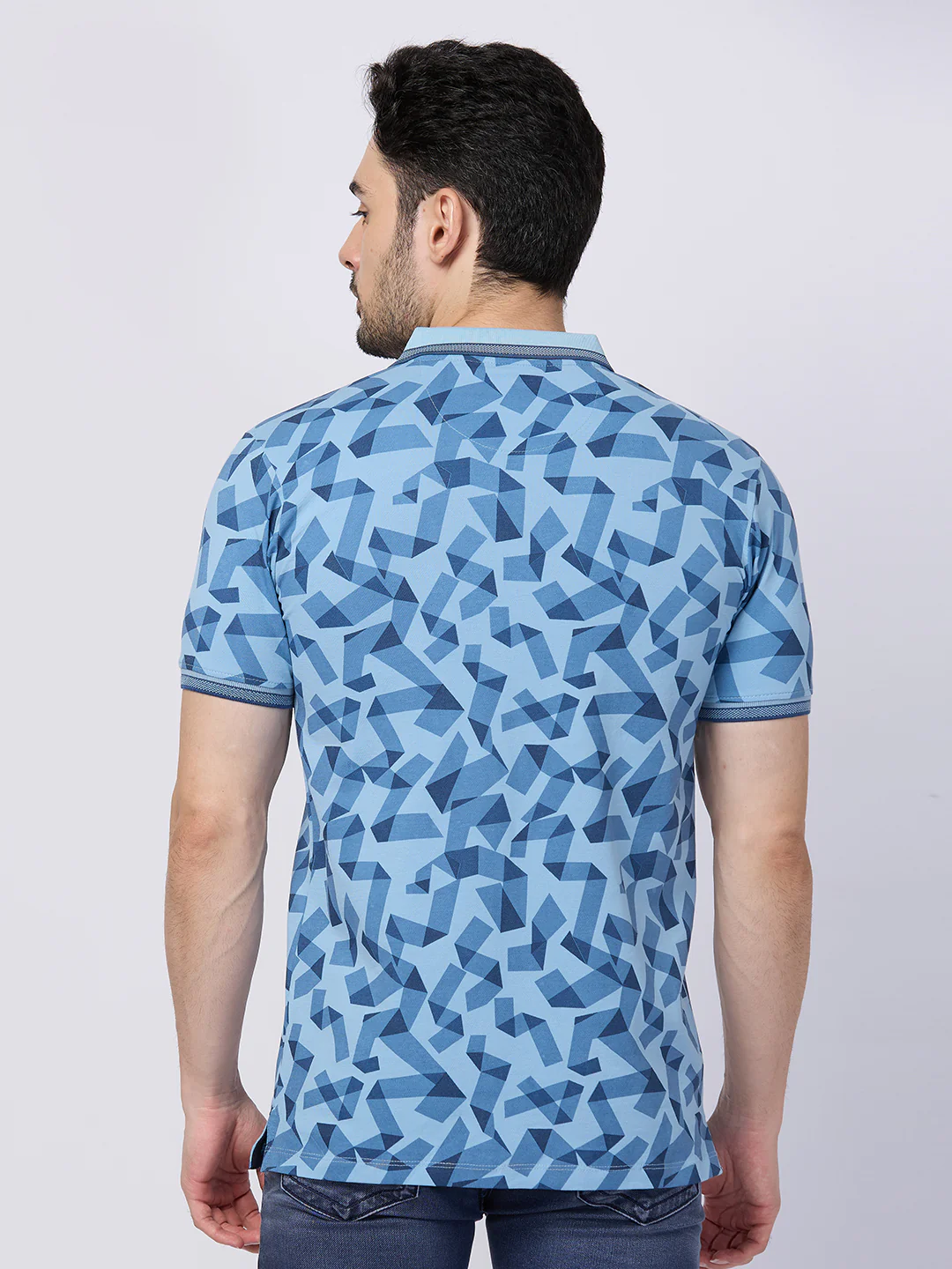 Killer Men Blue Printed Slim Fit T-Shirts - Image 4