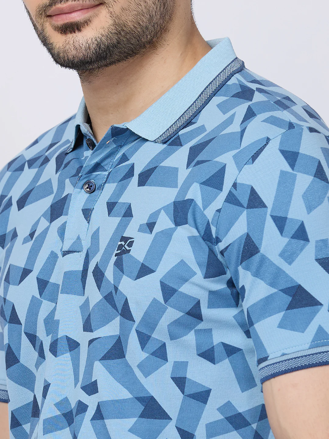 Killer Men Blue Printed Slim Fit T-Shirts - Image 5