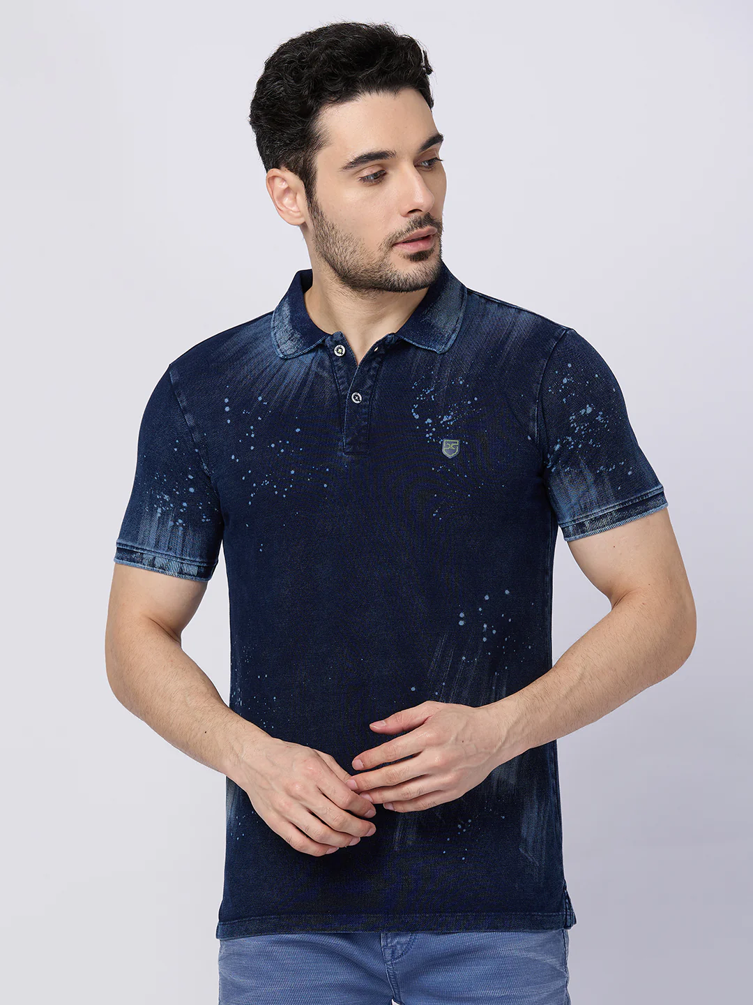 Killer Men Blue Printed Slim Fit T-Shirts - Image 3