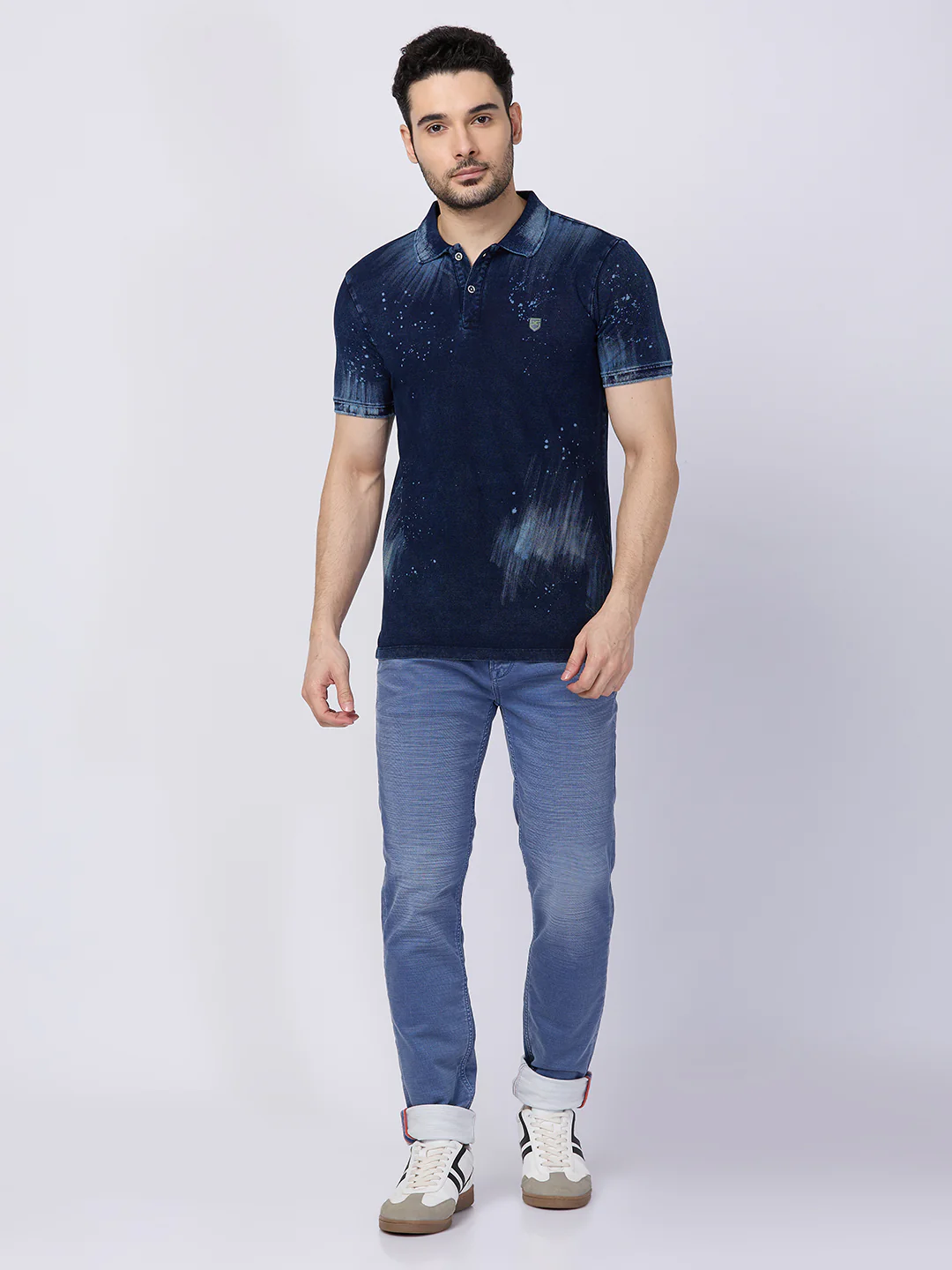 Killer Men Blue Printed Slim Fit T-Shirts - Image 4