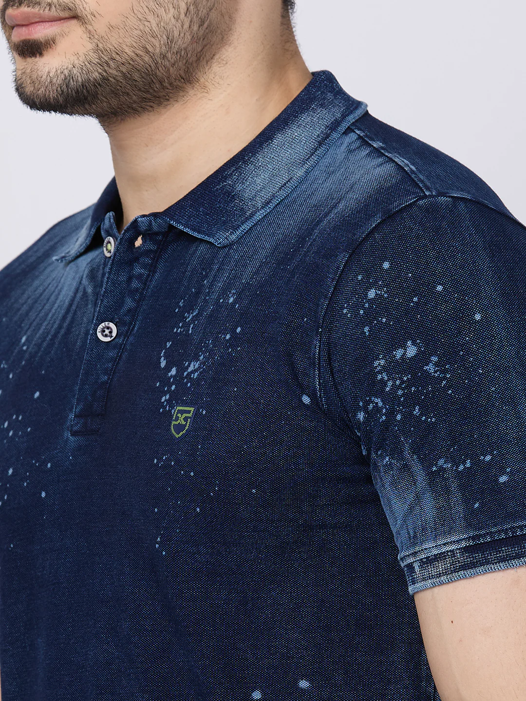 Killer Men Blue Printed Slim Fit T-Shirts - Image 6