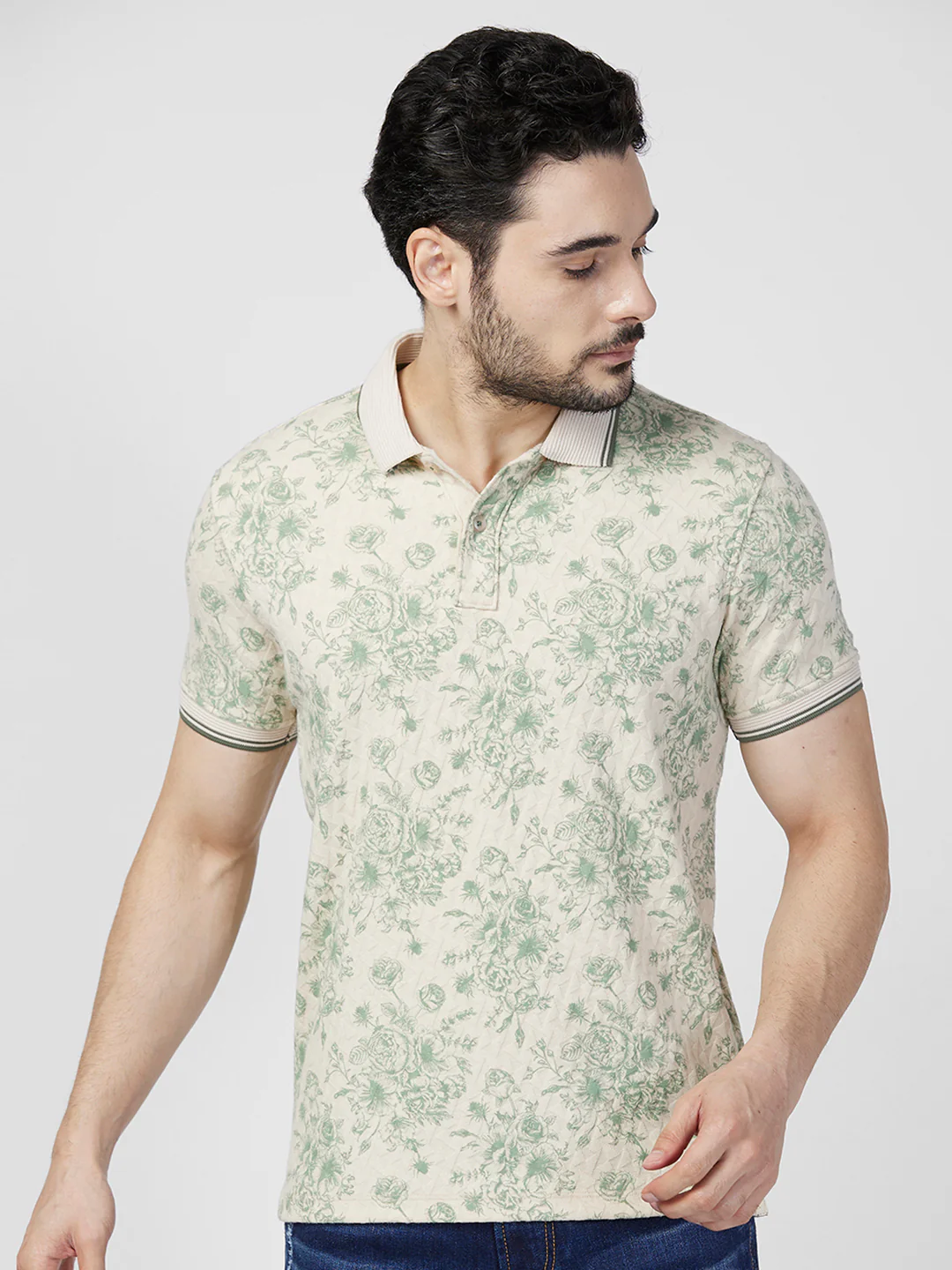 Killer Men Green Printed Slim Fit T-Shirts - Image 3