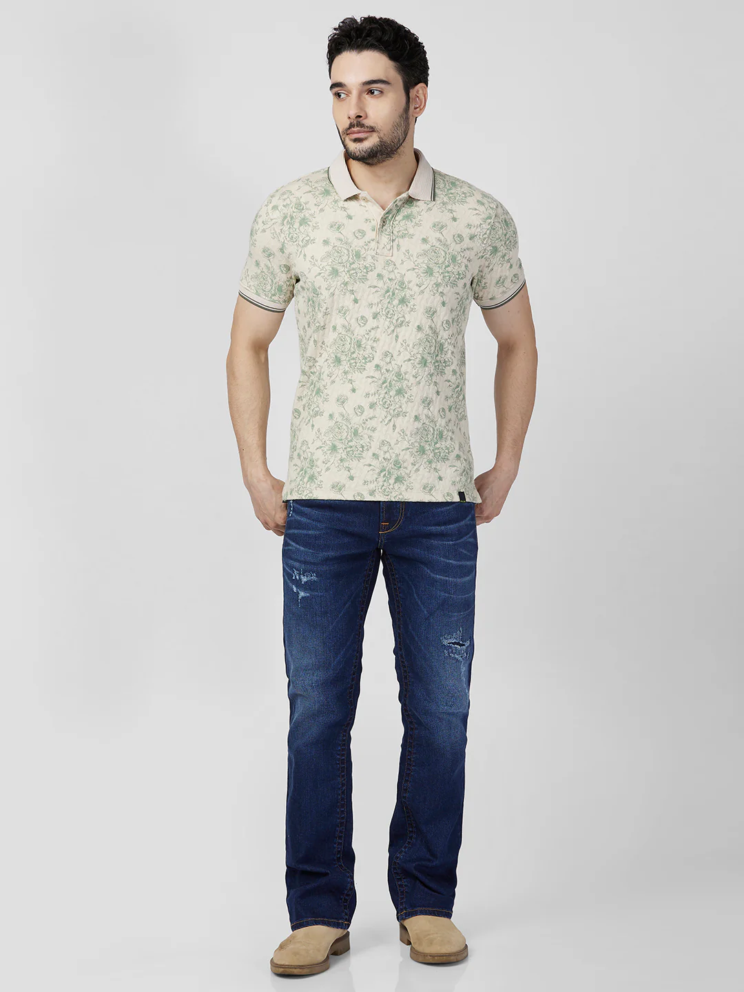 Killer Men Green Printed Slim Fit T-Shirts - Image 4