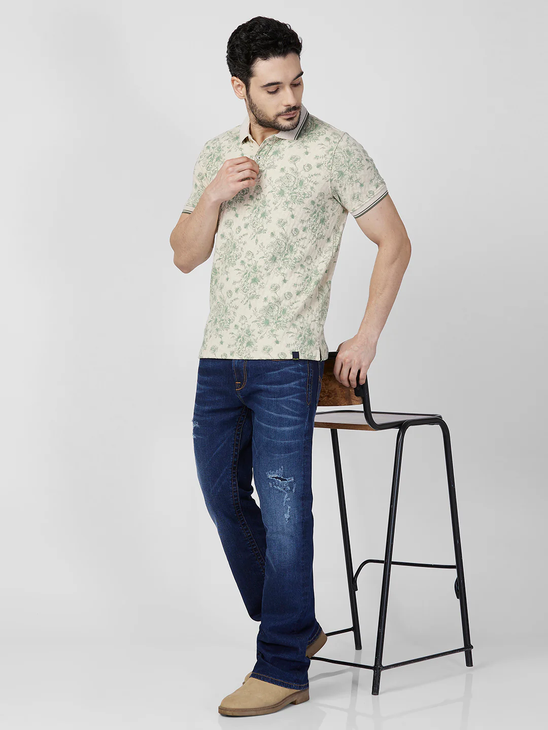 Killer Men Green Printed Slim Fit T-Shirts - Image 8