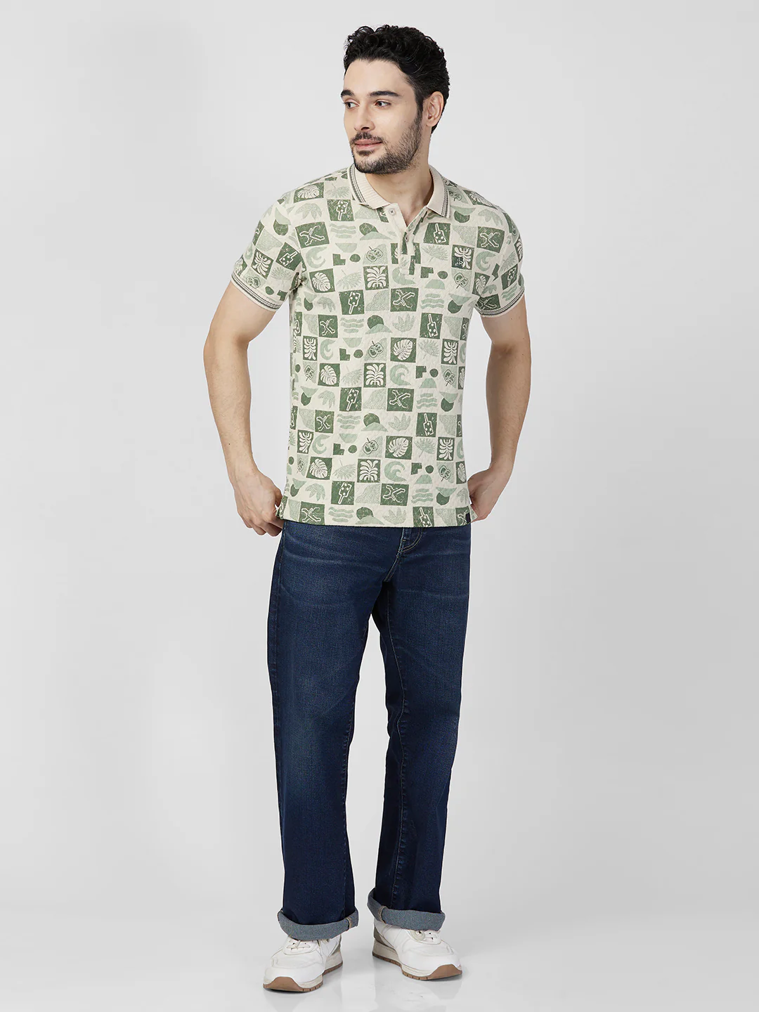 Killer Men Green Printed Slim Fit T-Shirts - Image 4