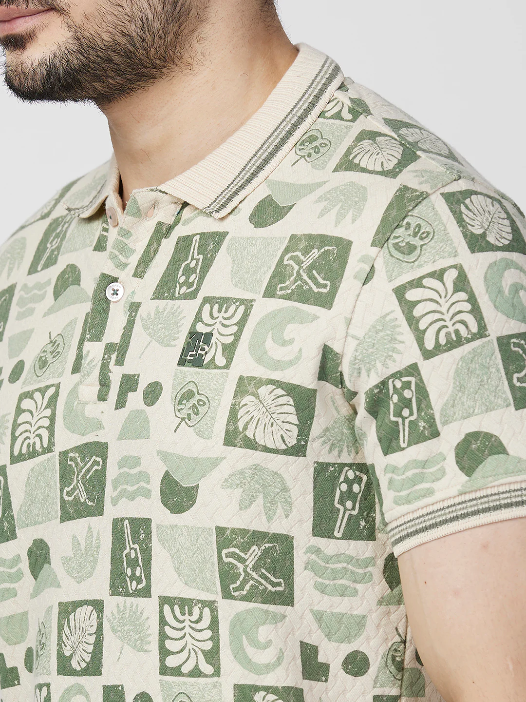 Killer Men Green Printed Slim Fit T-Shirts - Image 7