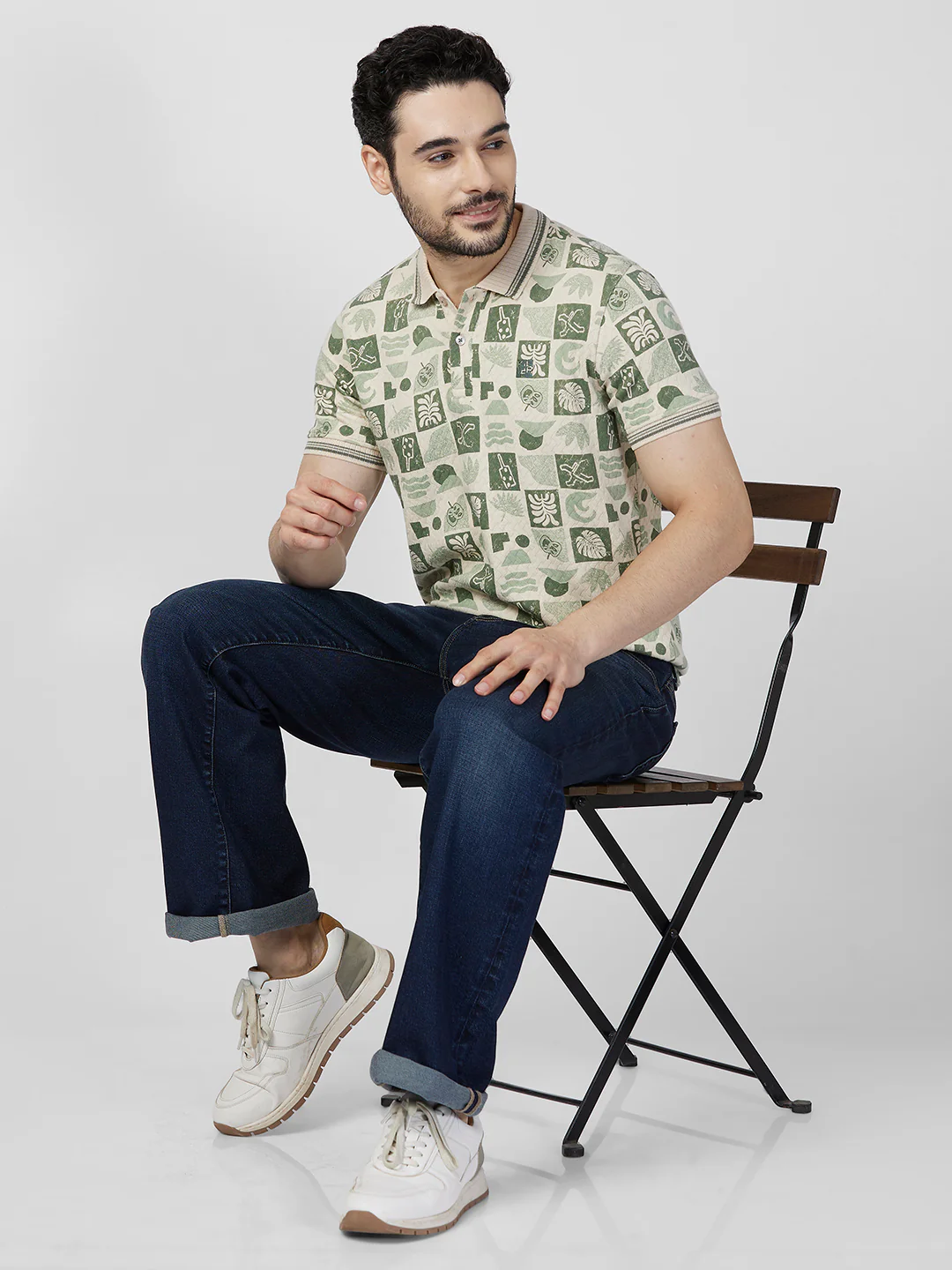 Killer Men Green Printed Slim Fit T-Shirts - Image 8