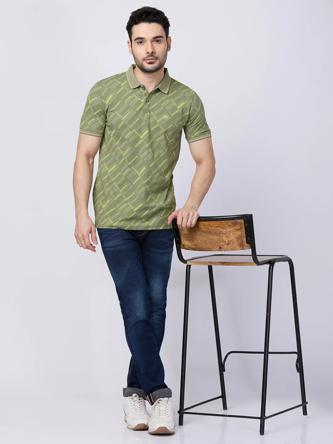 Killer Men Green Printed Slim Fit T-Shirts - Image 7