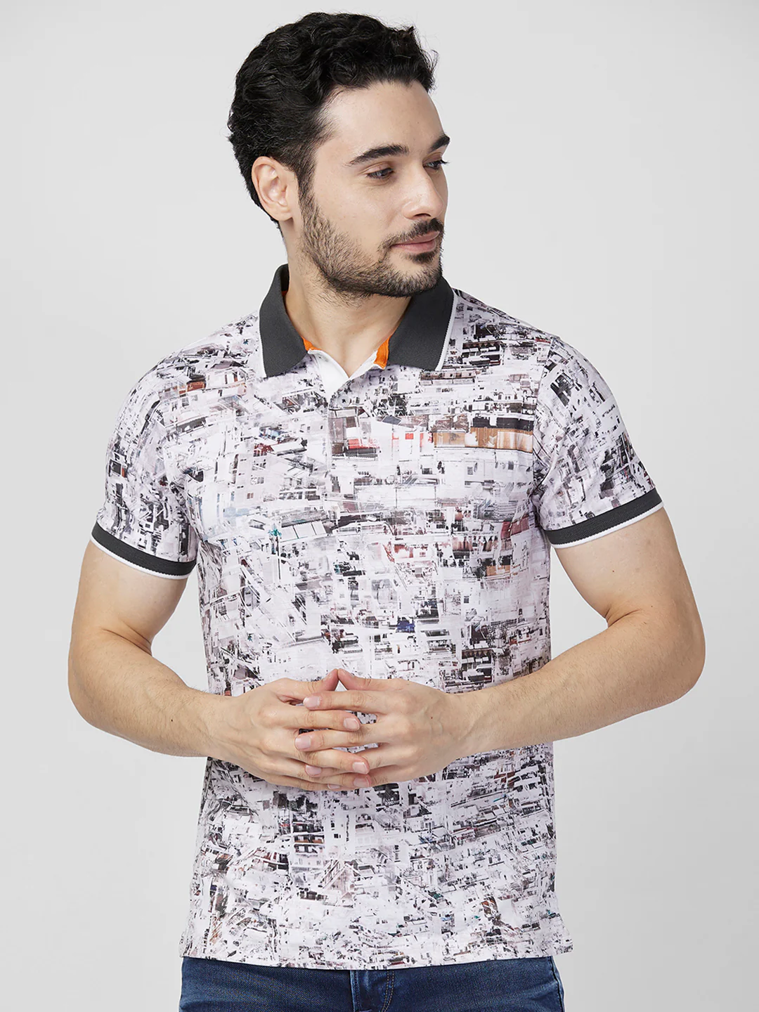 Killer Men Grey Printed Slim Fit T-Shirts - Image 3