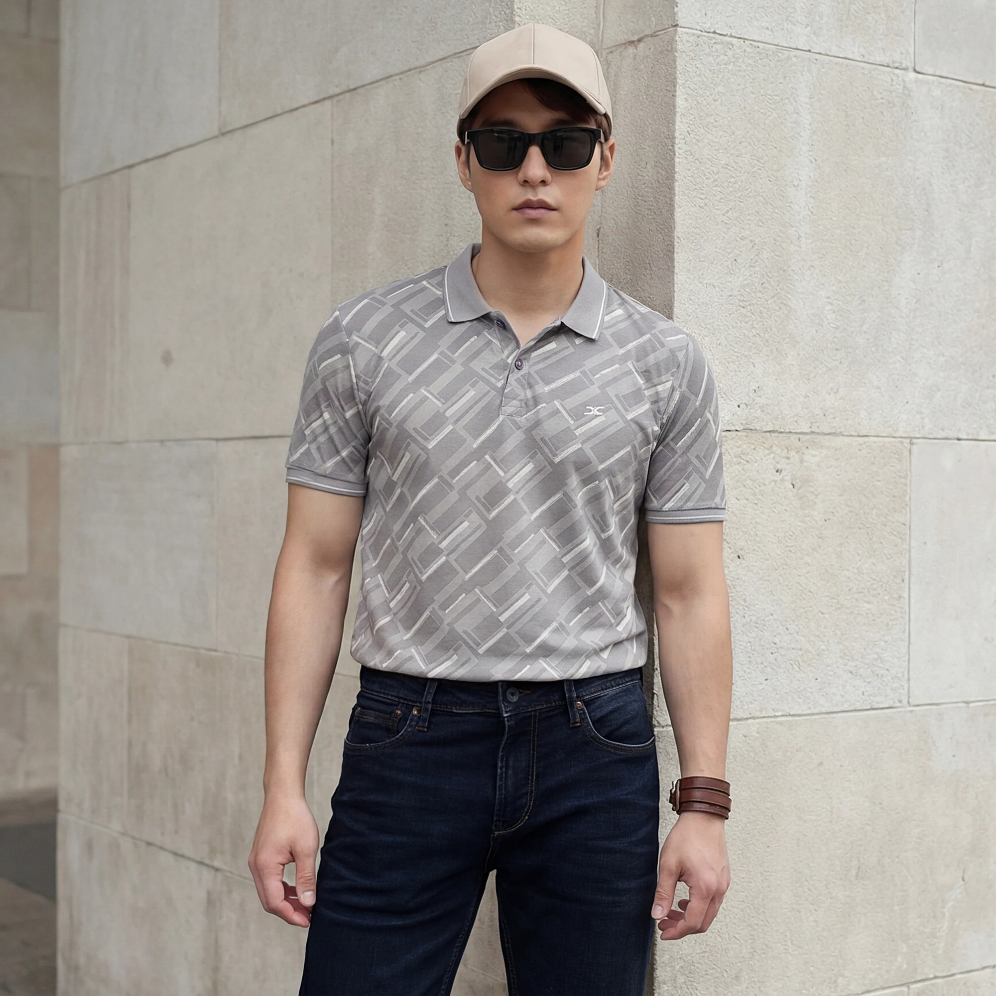 Killer Men Grey Printed Slim Fit T-Shirts - Image 2