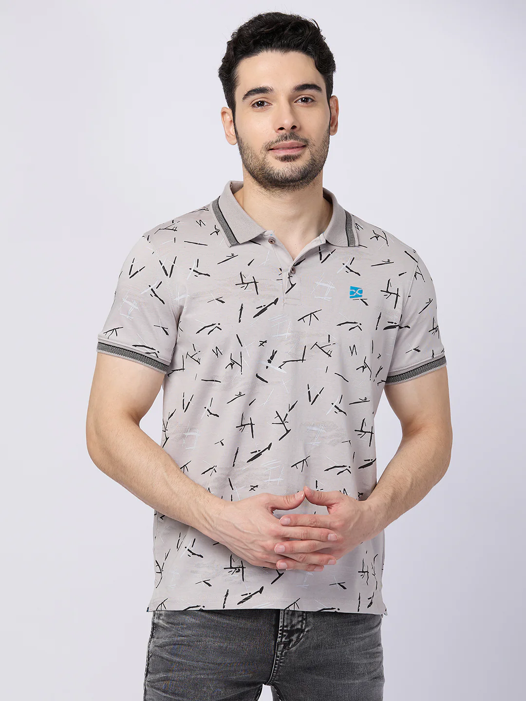 Killer Men Grey Printed Slim Fit T-Shirts - Image 3