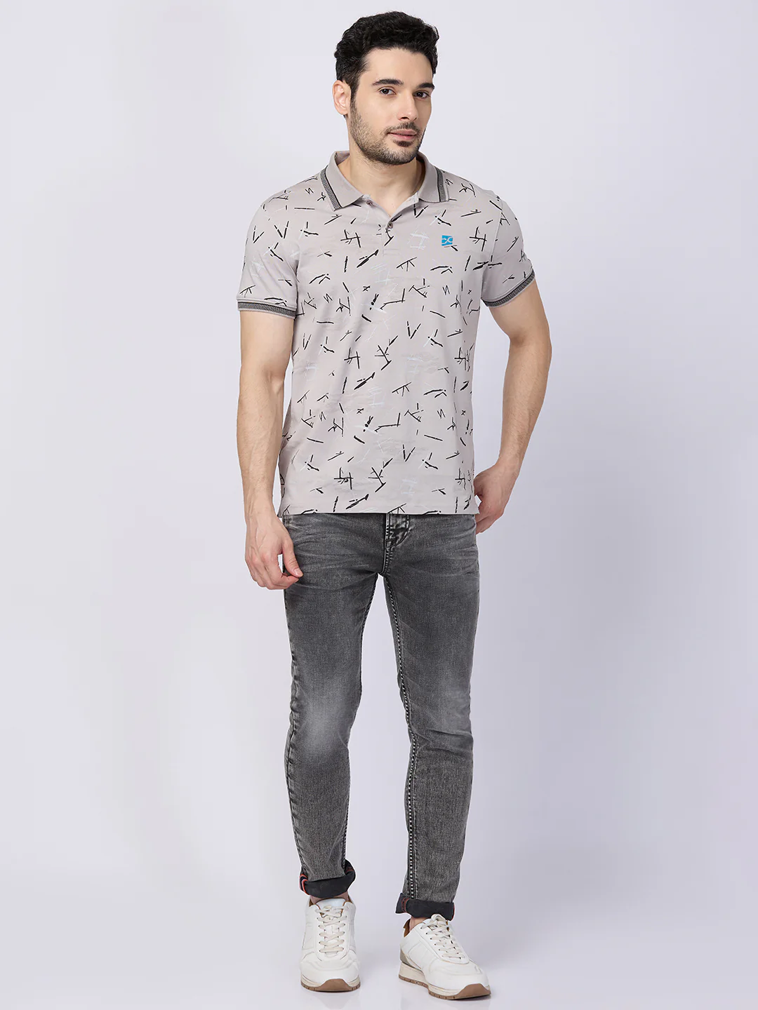 Killer Men Grey Printed Slim Fit T-Shirts - Image 4