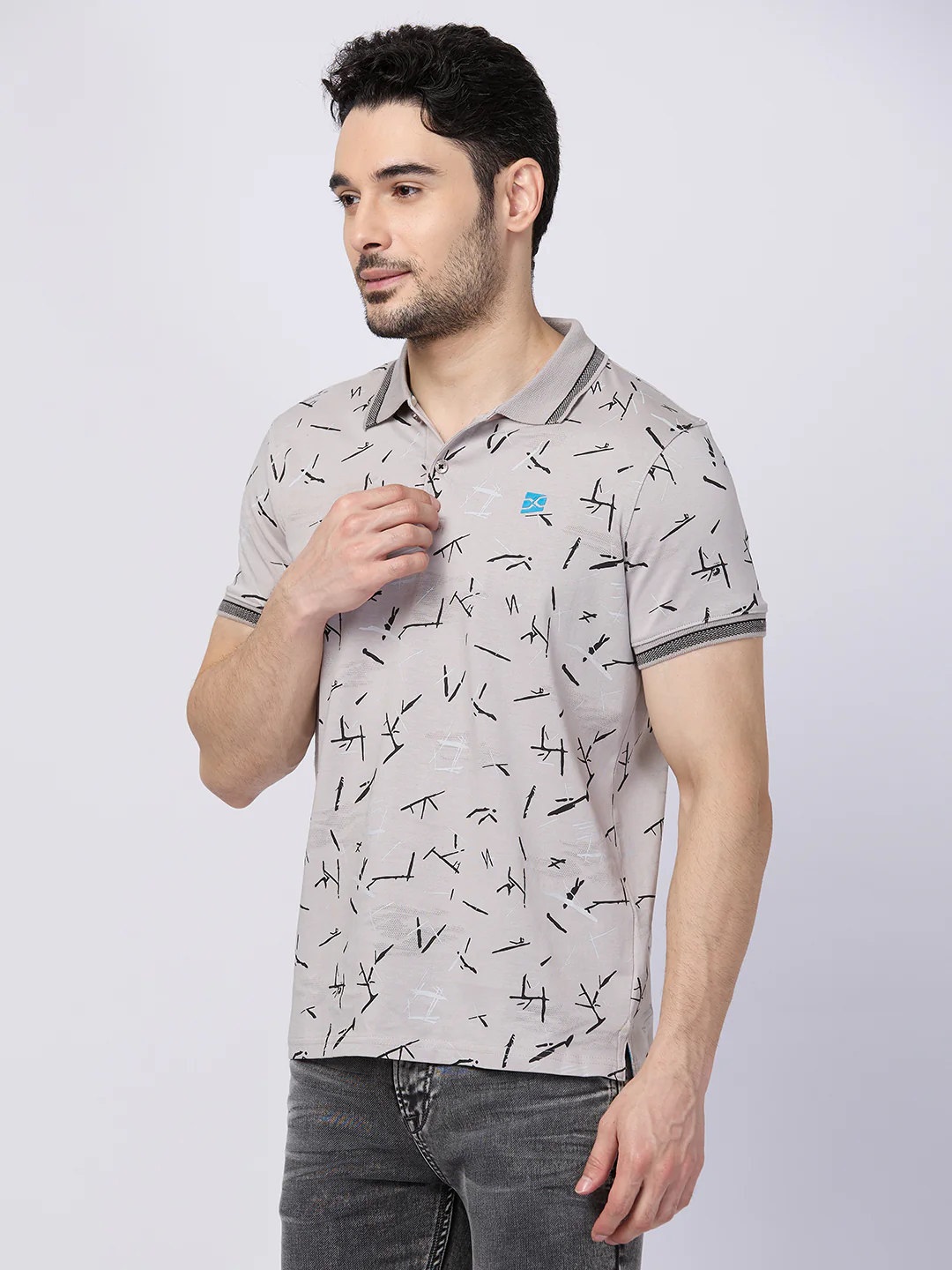 Killer Men Grey Printed Slim Fit T-Shirts - Image 6
