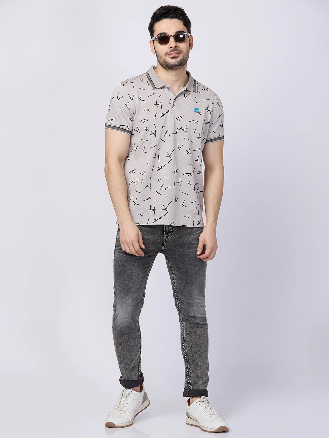 Killer Men Grey Printed Slim Fit T-Shirts - Image 8