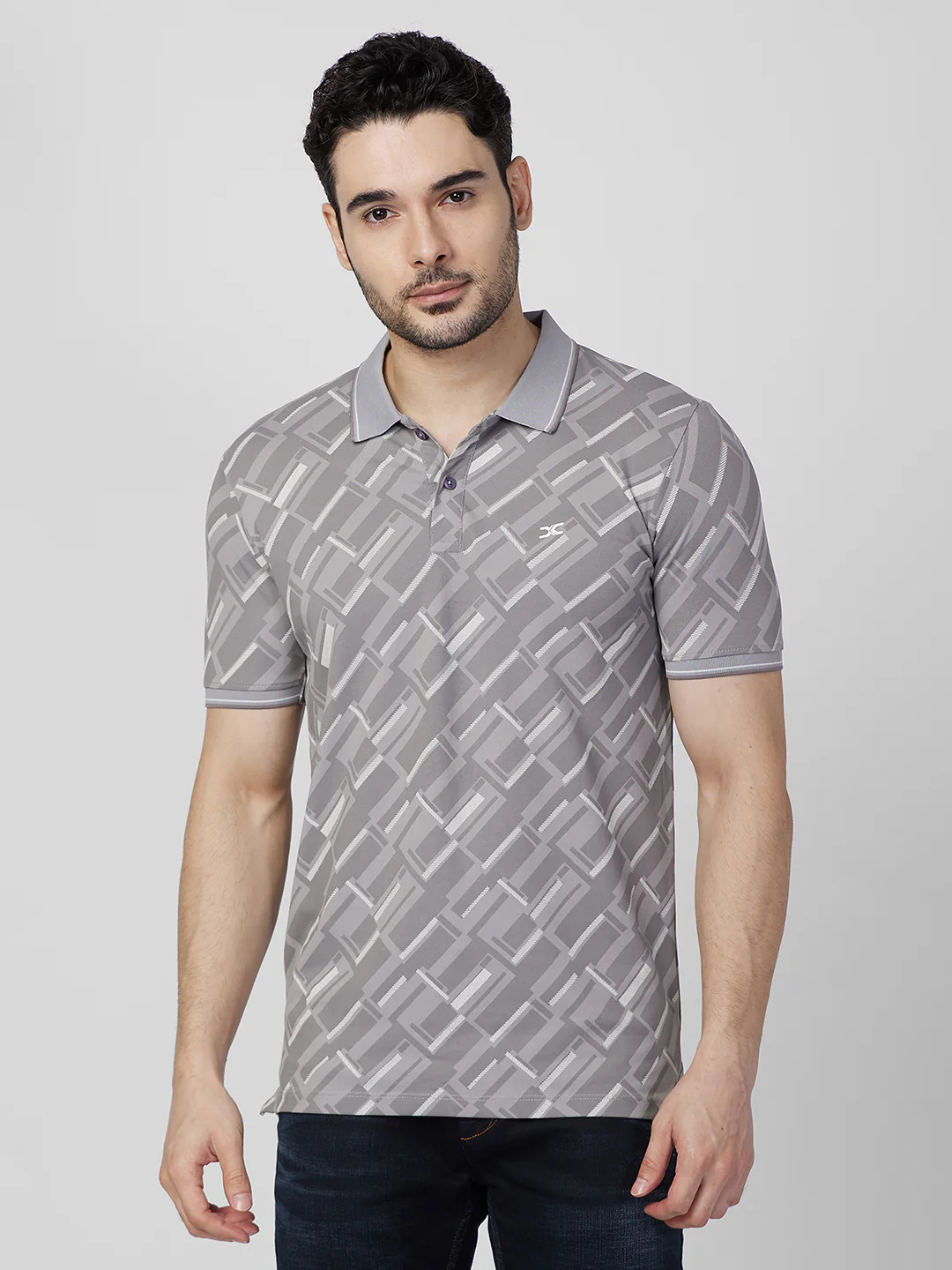 Killer Men Grey Printed Slim Fit T-Shirts - Image 3