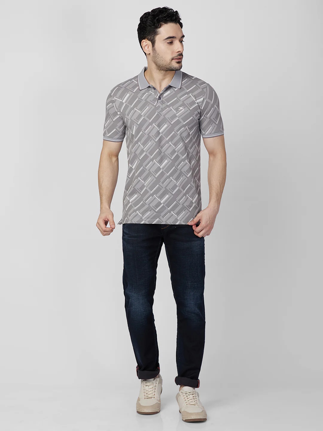 Killer Men Grey Printed Slim Fit T-Shirts - Image 4