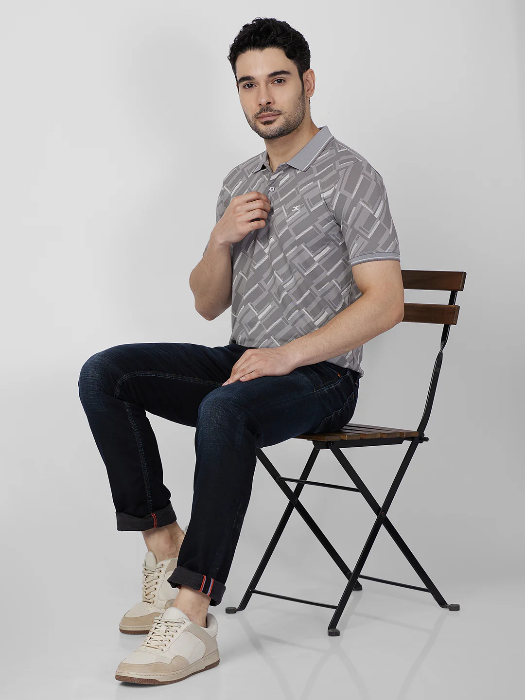 Killer Men Grey Printed Slim Fit T-Shirts - Image 8