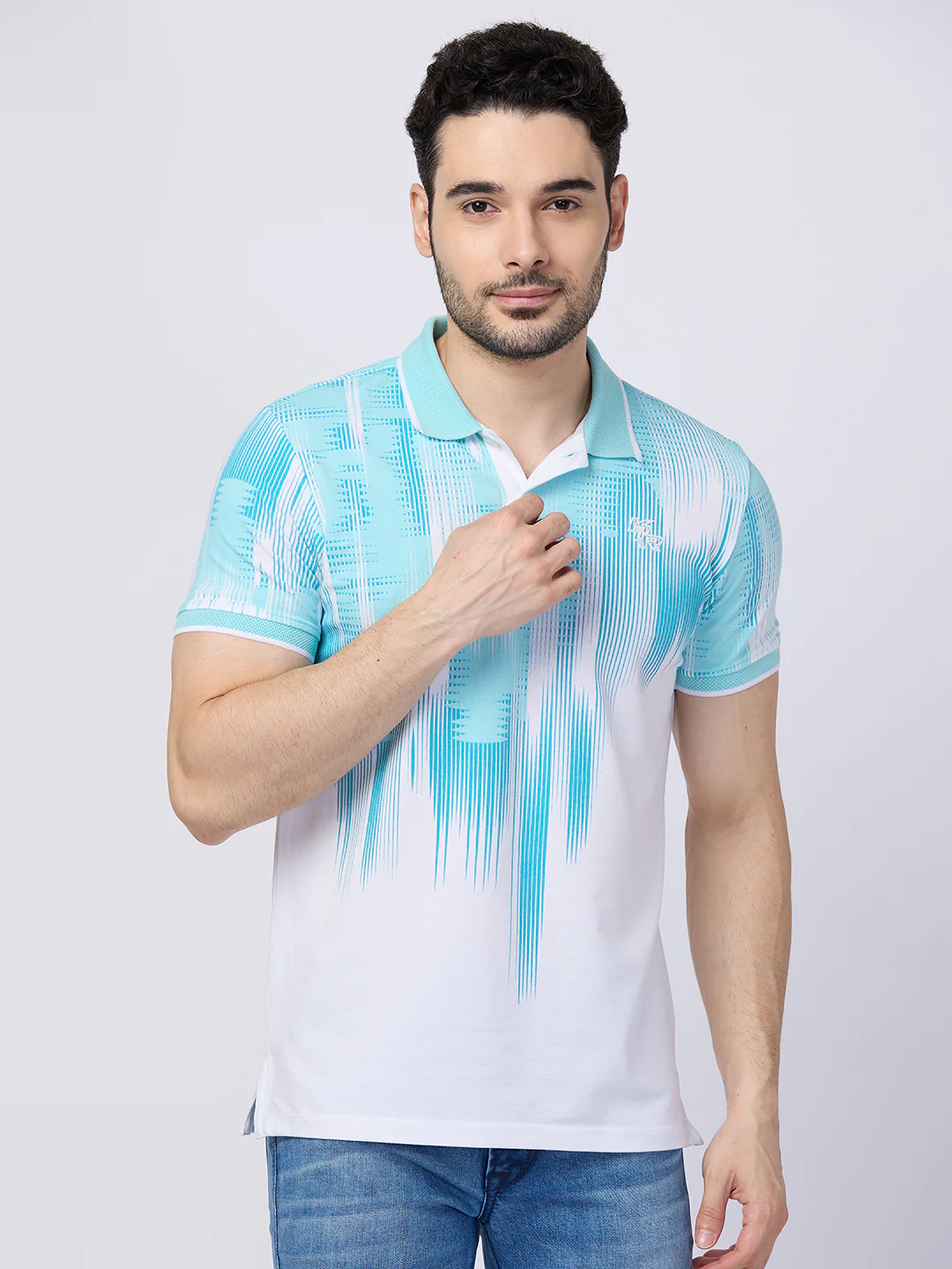 Killer Men Light Green Printed Slim Fit T-Shirts - Image 3