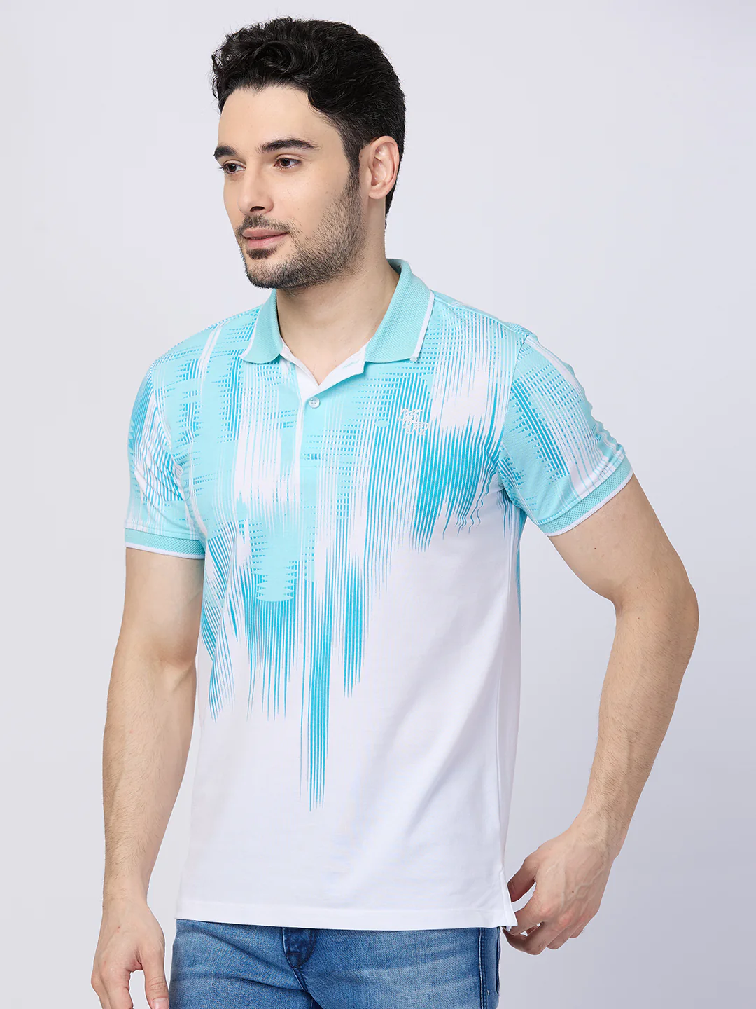 Killer Men Light Green Printed Slim Fit T-Shirts - Image 6