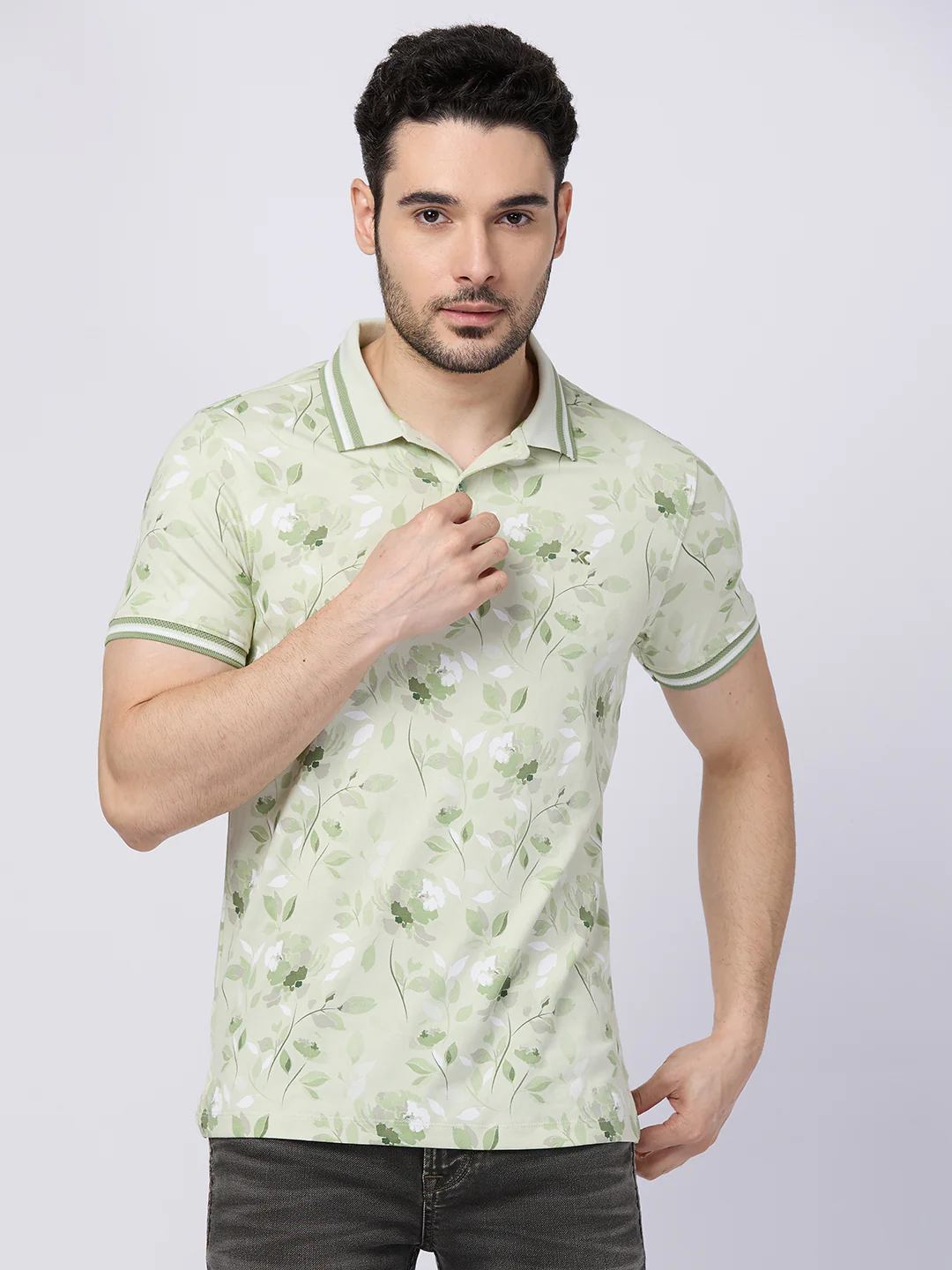Killer Men Light Green Printed Slim Fit T-Shirts - Image 3