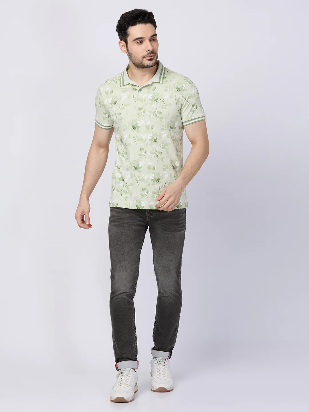 Killer Men Light Green Printed Slim Fit T-Shirts - Image 4