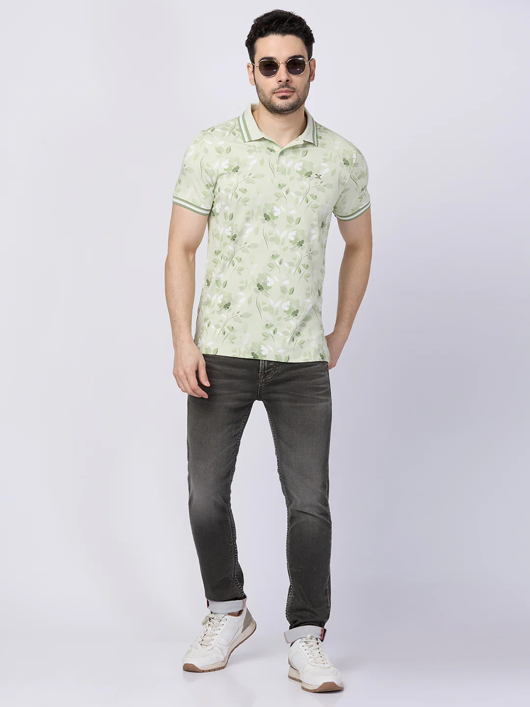 Killer Men Light Green Printed Slim Fit T-Shirts - Image 8
