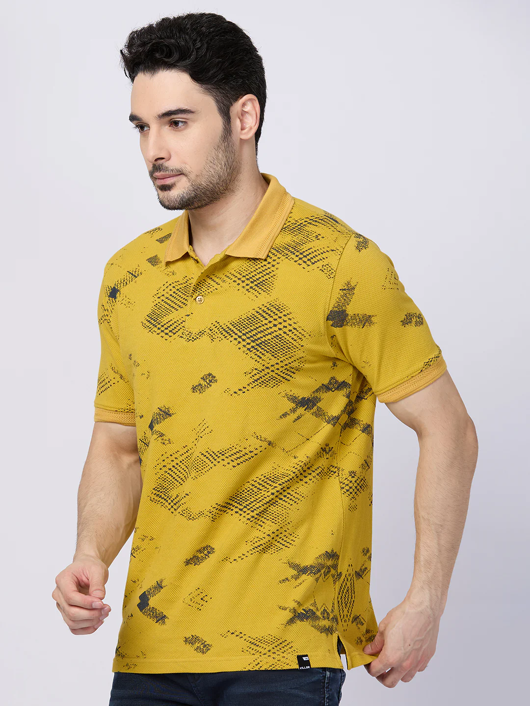 Killer Men Musturd Printed Slim Fit T-Shirts - Image 6