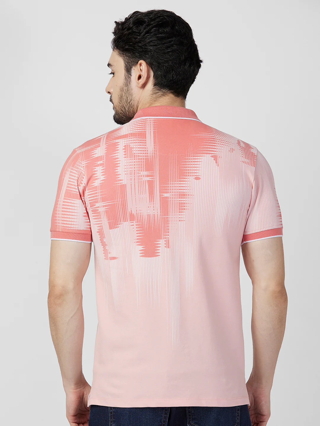 Killer Men Peach Printed Slim Fit T-Shirts - Image 5